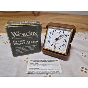 Vintage Westclox Keywound Travel Alarm Clock New In Box